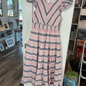 SAYLOR Pink and Blue Striped Dress, size S, GUC